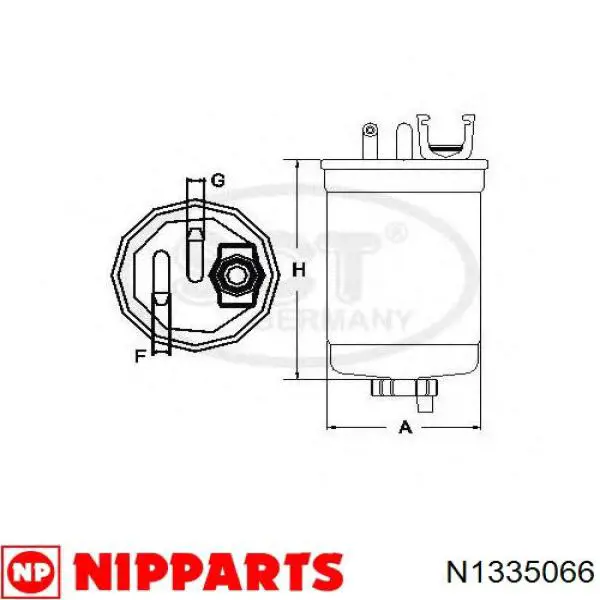 Фильтр тонкой очистки топлива Nipparts N1335066 цена, от 34.62 USD