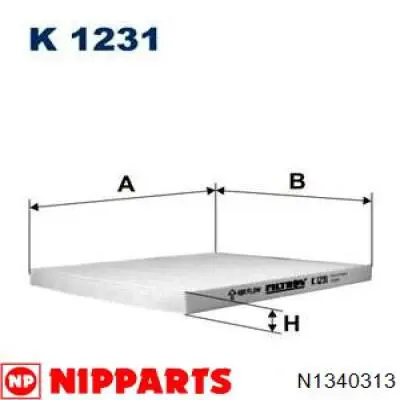 Купить N1340313 Nipparts Фильтр салона угольный