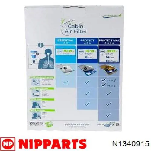 Купить N1340915 Nipparts Фильтр салона угольный