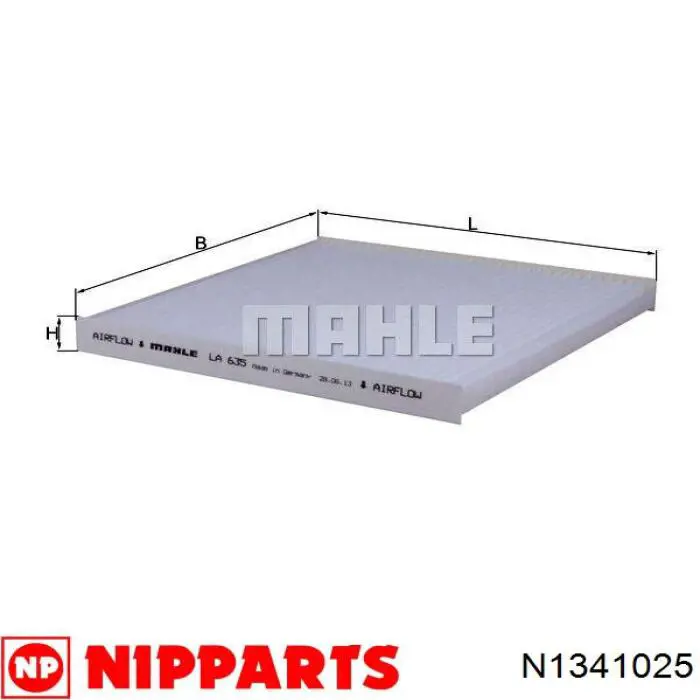 Фильтр салона N1341025 Nipparts