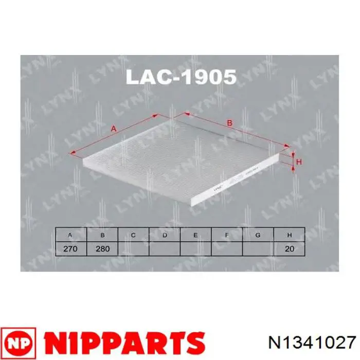 Купить N1341027 Nipparts Фильтр салона угольный