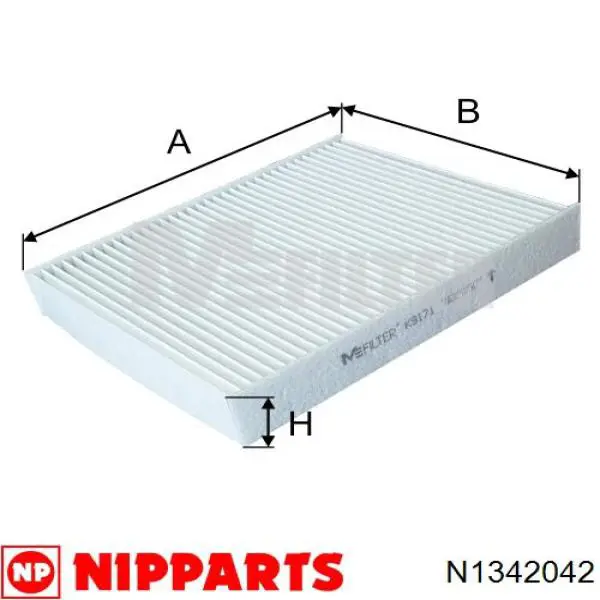 Filtro de habitáculo N1342042 Nipparts