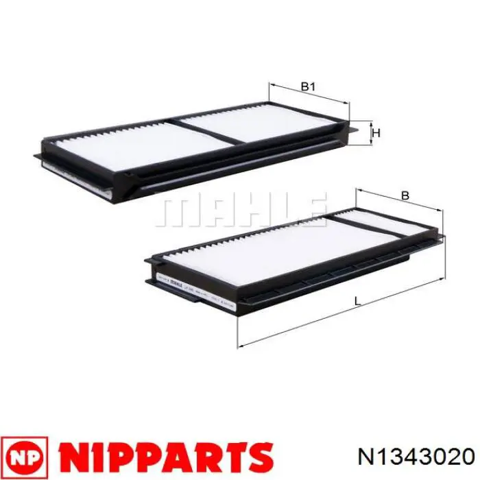 Фильтр воздушный отопителя Nipparts N1343020 цена, от 7.70 USD