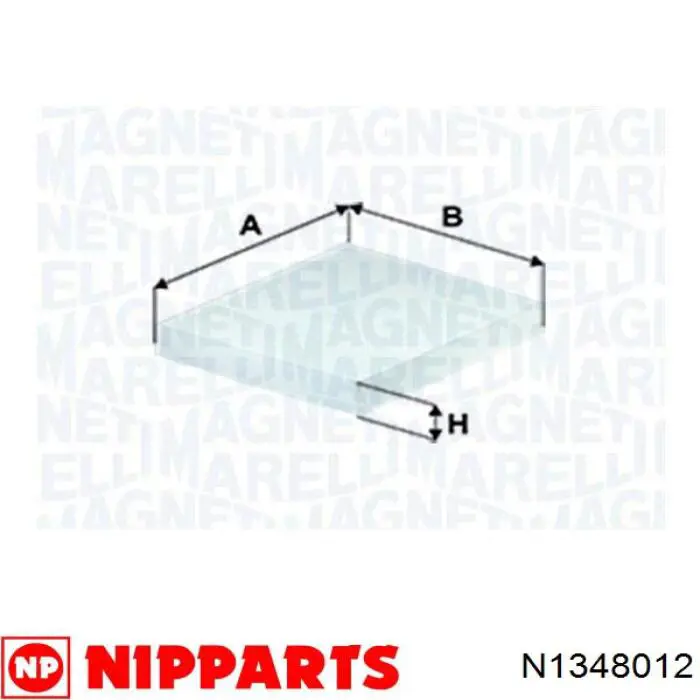 Купить N1348012 Nipparts Фильтр салона угольный