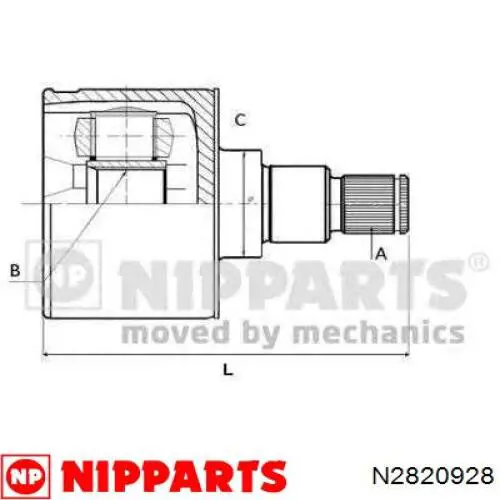Граната колесная Nipparts N2820928 цена, от 25.65 USD