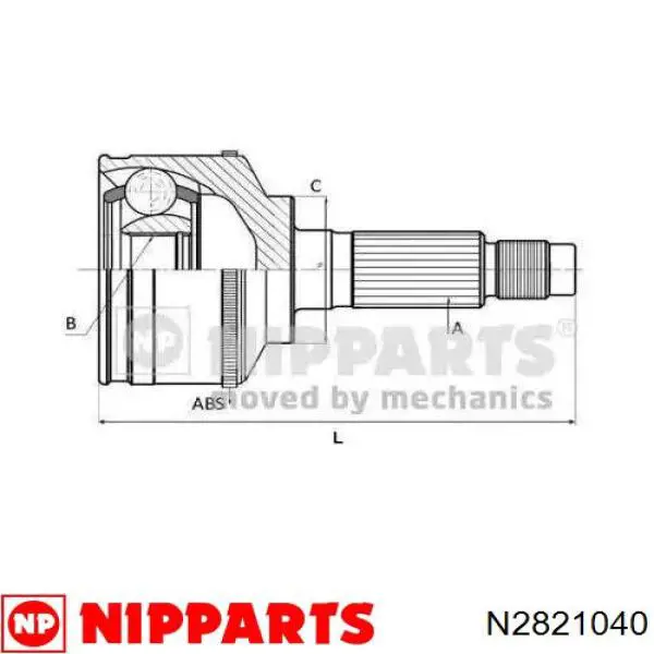 N2821040 Nipparts junta homocinética externa dianteira