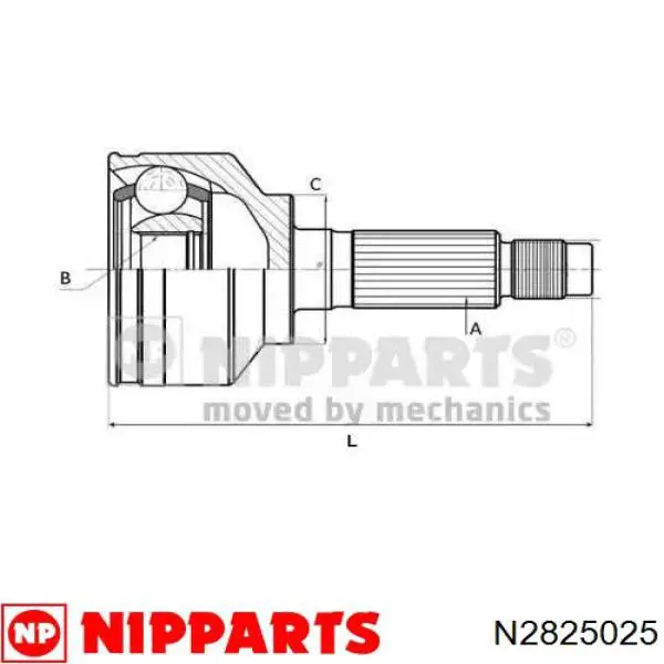 ШРУС наружный передний M281I25 NPS