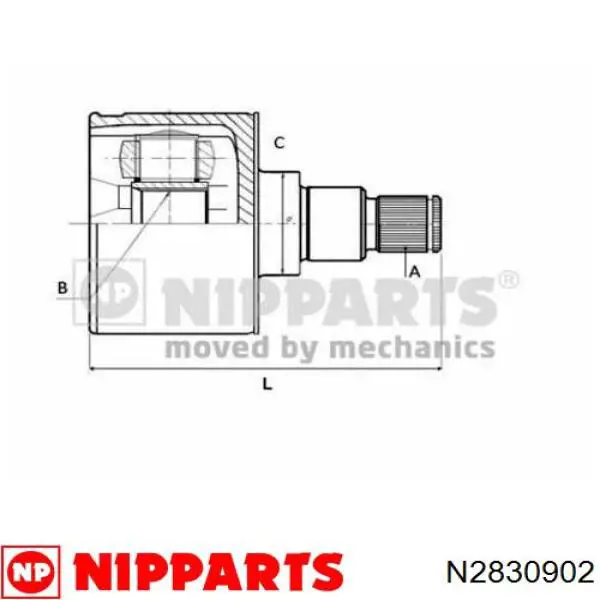 ШРУС внутренний передний N2830902 Nipparts