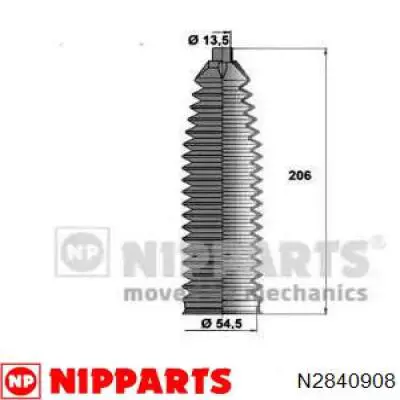 N2840908 Nipparts пыльник рулевой рейки