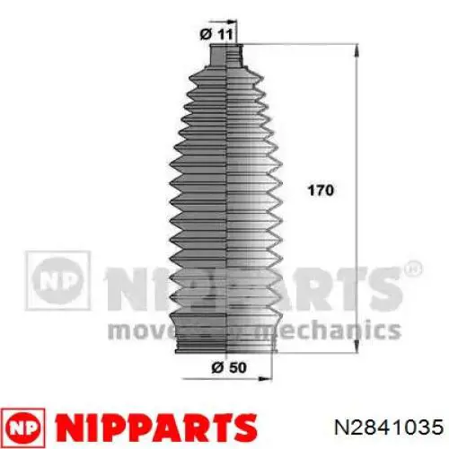 N2841035 Nipparts Пыльник рулевой тяги