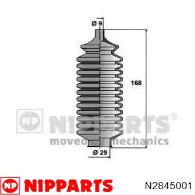 Пыльник рулевого механизма (рейки) левый N2845001 Nipparts