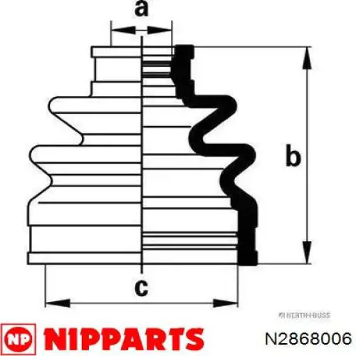Купить N2868006 Nipparts Пыльник гранаты наружный, передний