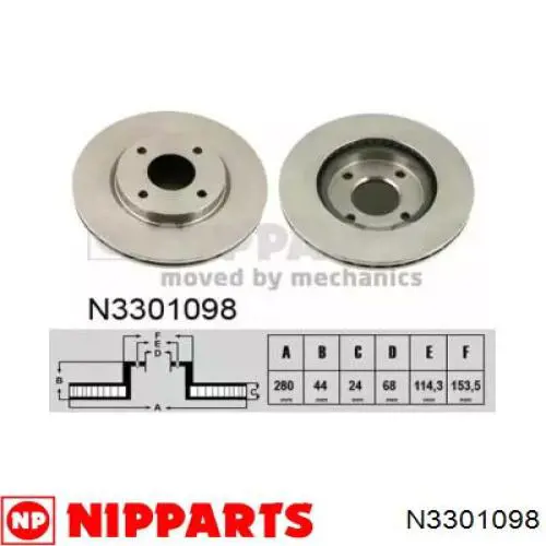 Купить N3301098 Nipparts Ротор тормозной