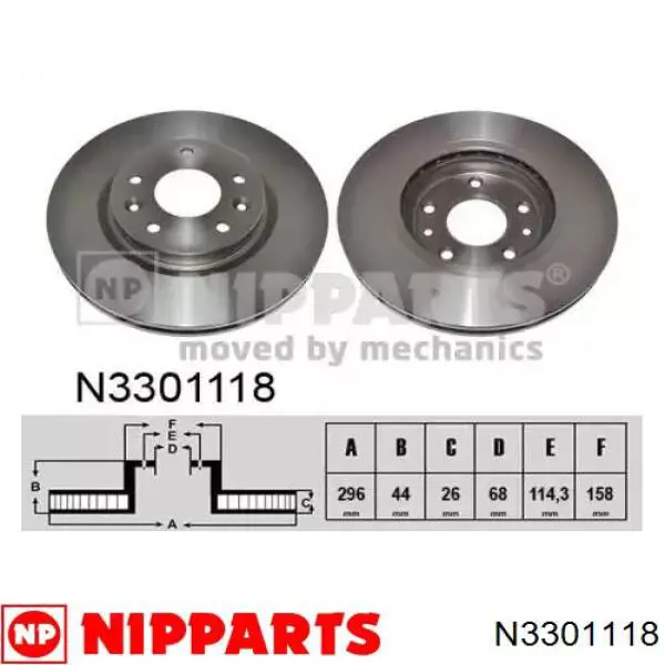 N3301118 Nipparts тормозные диски