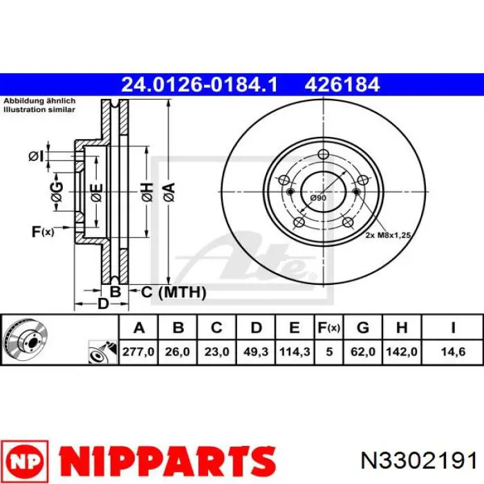 Передние тормозные диски C32199ABEP ABE