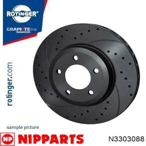 Передние тормозные диски N3303088 Nipparts