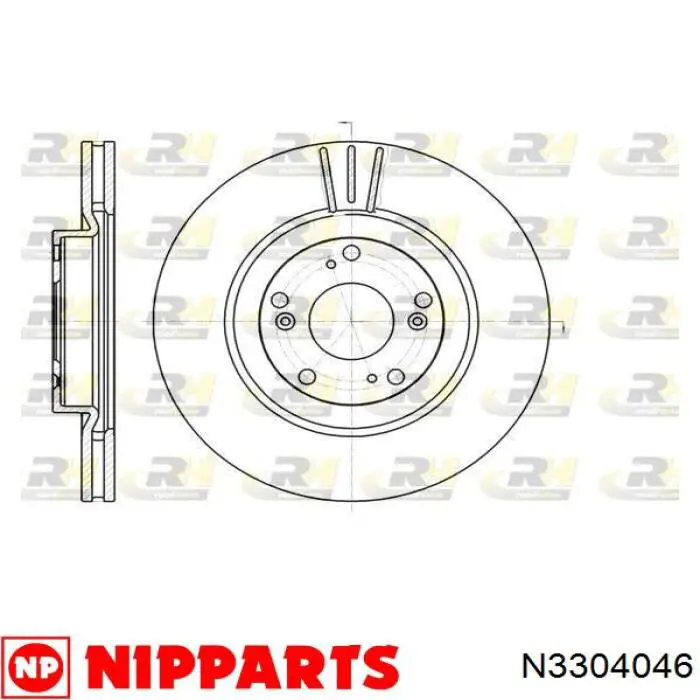 Передний тормозной диск Nipparts N3304046