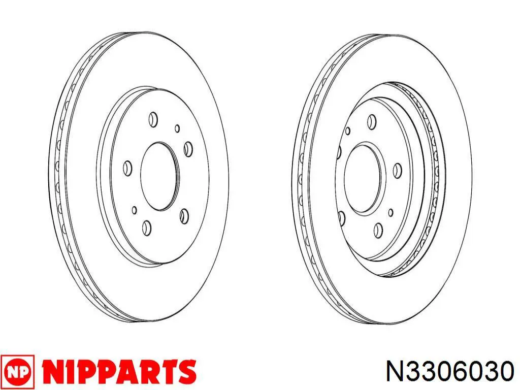 Тормоз дисковый передний Nipparts N3306030 цена, от 61.12 USD