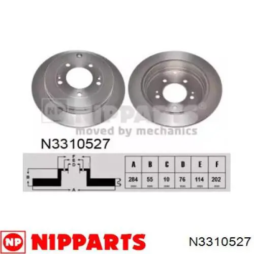 Тормозные диски N3310527 Nipparts