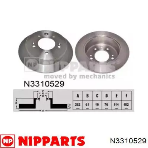 Тормозные диски N3310529 Nipparts