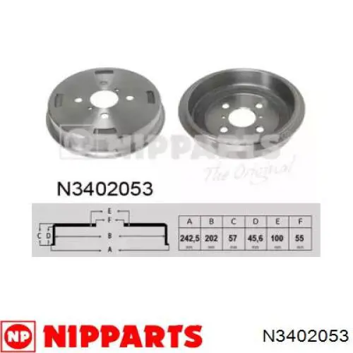Купить N3402053 Nipparts Тормозной барабан