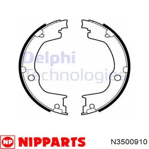 Купить N3500910 Nipparts Колодки ручника/стояночного тормоза