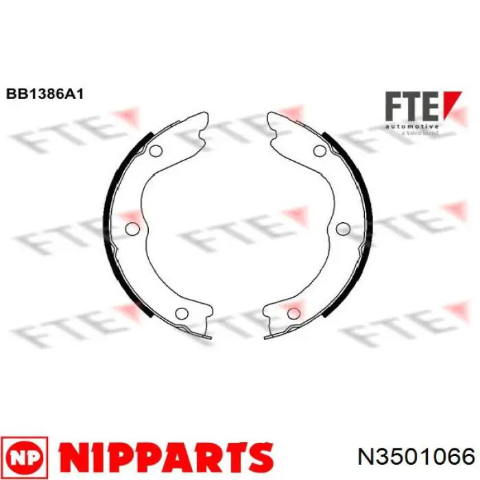 Колодки ручника N3501066 Nipparts