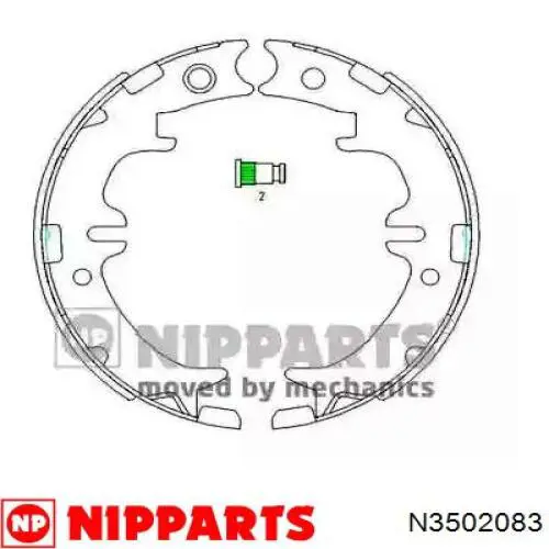 N3502083 Nipparts колодки ручника (стояночного тормоза)