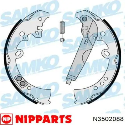 Купить N3502088 Nipparts Задние барабанные тормозные колодки