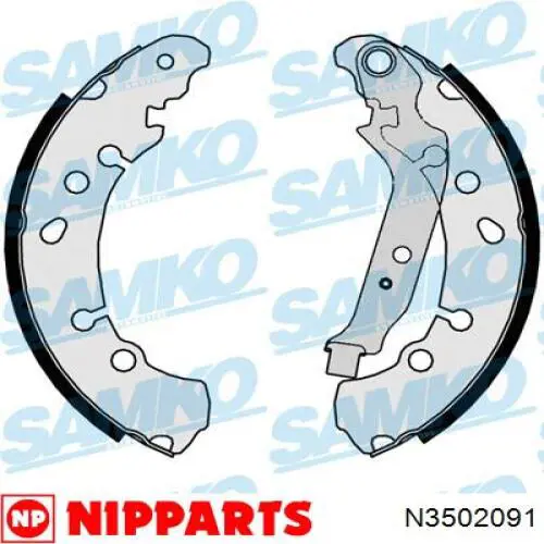 Задние барабанные колодки N3502091 Nipparts