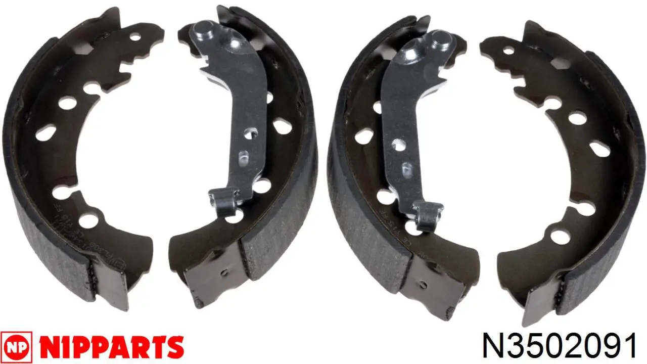 Купить N3502091 Nipparts Задние барабанные тормозные колодки