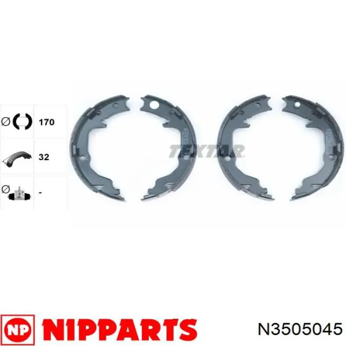 Колодки стояночного тормоза Hart 261636