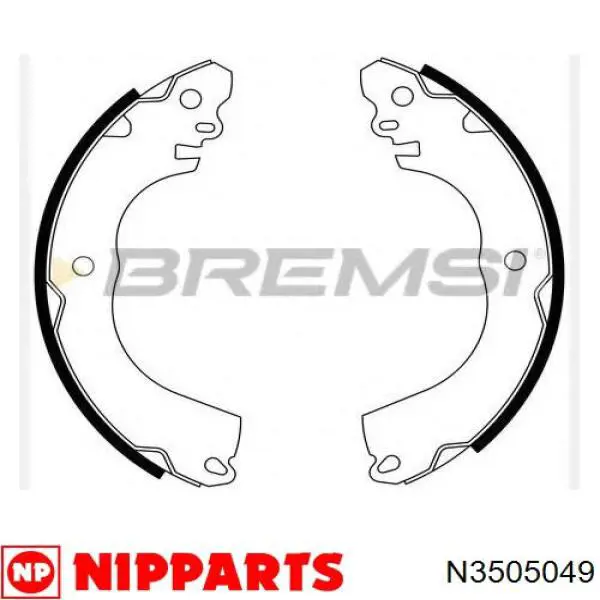 Задние барабанные колодки N3505049 Nipparts