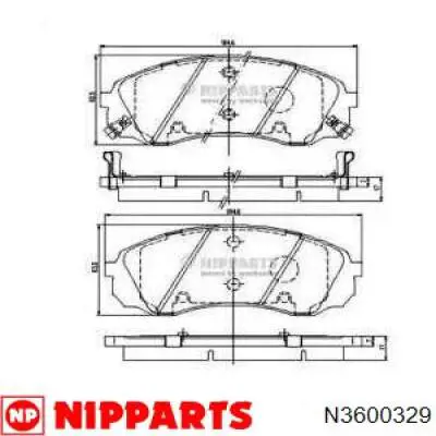 Передние тормозные колодки N3600329 Nipparts