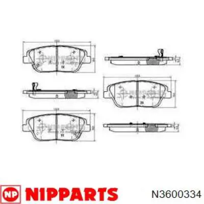 Передние тормозные колодки N3600334 Nipparts