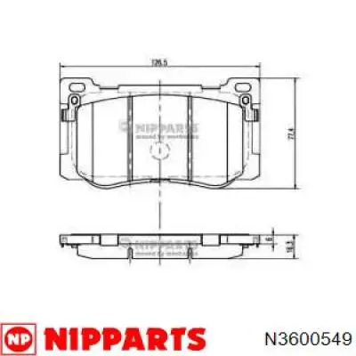 Передние тормозные колодки N3600549 Nipparts