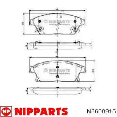 Передние тормозные колодки N3600915 Nipparts