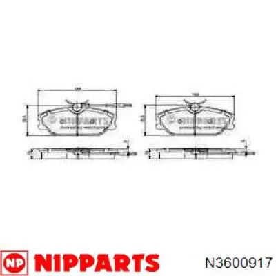 Задние тормозные колодки N3600917 Nipparts