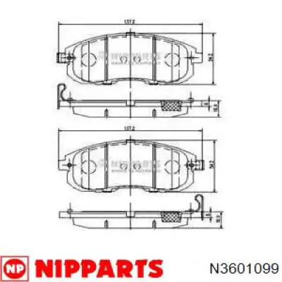 Передние тормозные колодки N3601099 Nipparts