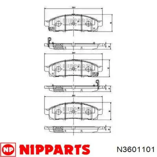 Передние тормозные колодки N3601101 Nipparts