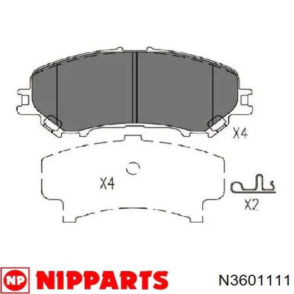 Передние тормозные колодки N3601111 Nipparts