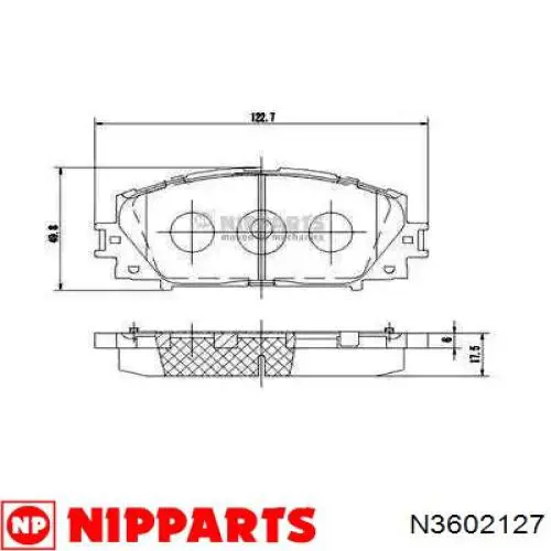 Передние тормозные колодки N3602127 Nipparts