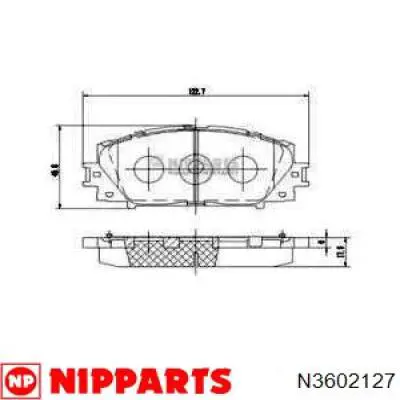 Купить N3602127 Nipparts Колодки тормозные