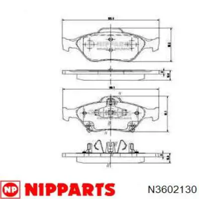 Передние тормозные колодки N3602130 Nipparts