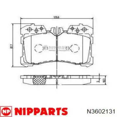 Передние тормозные колодки N3602131 Nipparts