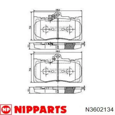 Передние тормозные колодки N3602134 Nipparts