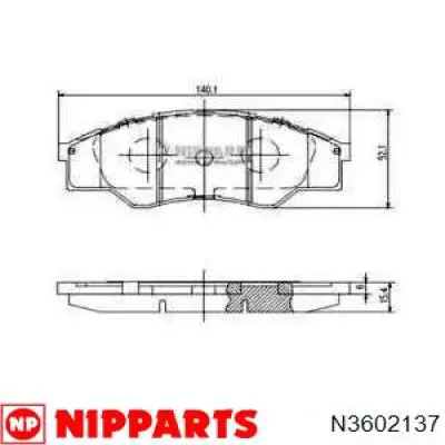 Передние тормозные колодки N3602137 Nipparts