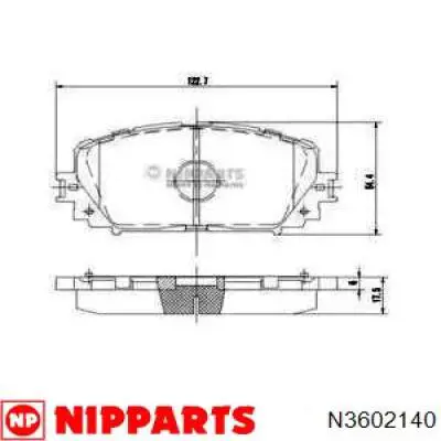 Передние тормозные колодки N3602140 Nipparts