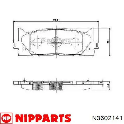 Передние тормозные колодки N3602141 Nipparts