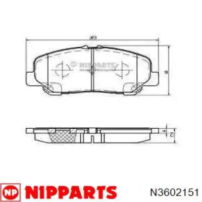 Передние тормозные колодки N3602151 Nipparts